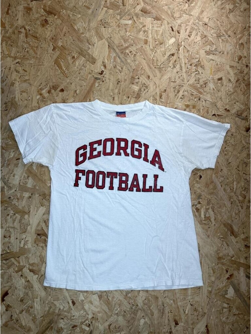 Georgia Bulldogs Champion T-Shirt Mens Large White NCAA Football Distressed